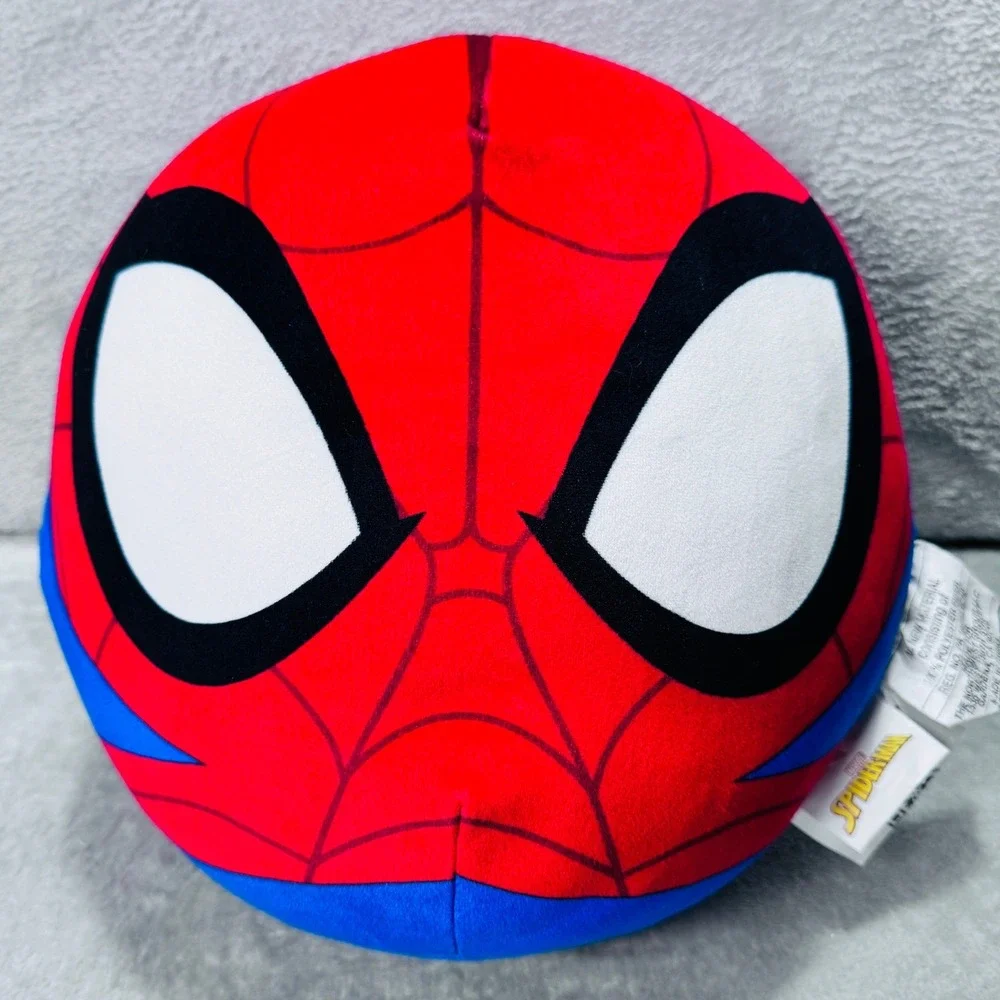 Marvel Spider-Man Round Plush Decorative Pillow Red Blue The Northwest Group 11